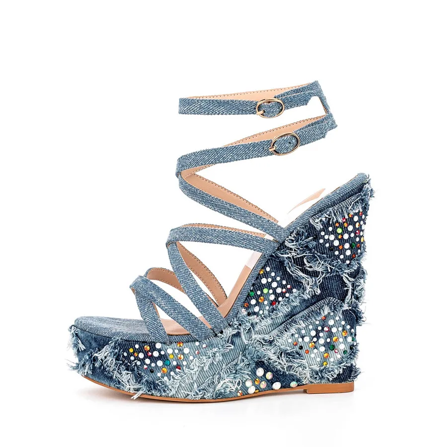 Sandalias De Cuña Para Mujer, Zapatos Planos Dorados Para Mujer, Sandalias De Plataforma De Cuña Para Mujer, Negro, 7