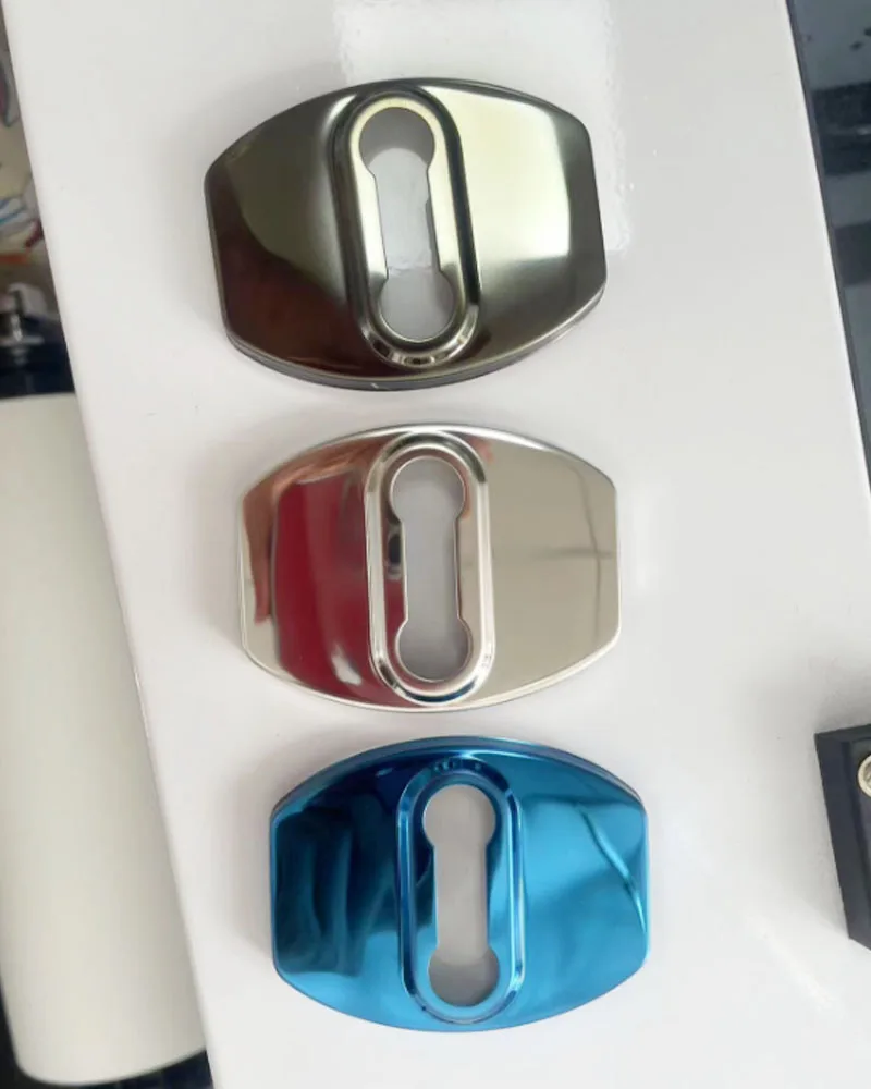 Car Door Lock Cover 4pcs Stainless Steel Interior Accessories for Toyota Land Cruiser Prado Hyundai Opel Astra VAUXHALL car door lock cover