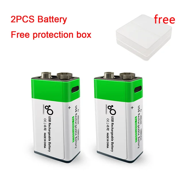 Square Rechargeable Lithium Usb Battery | 9v 650mah Usb Rechargeable Battery  - 9v - Aliexpress