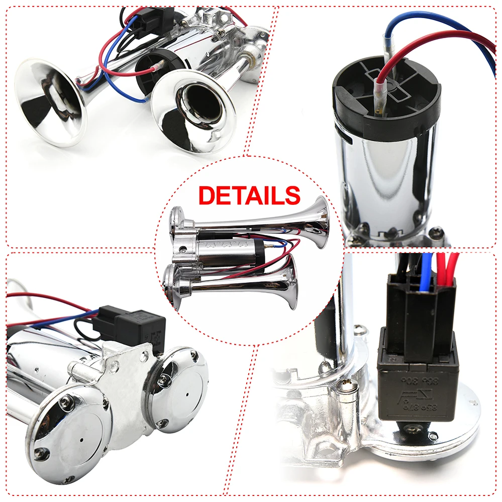 150DB Car Air Horn Set for Motorcycle Car Boat