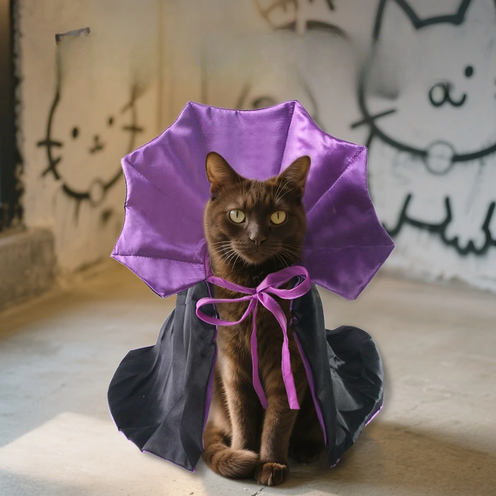 Pet Vampire Cloak Halloween Costume 1