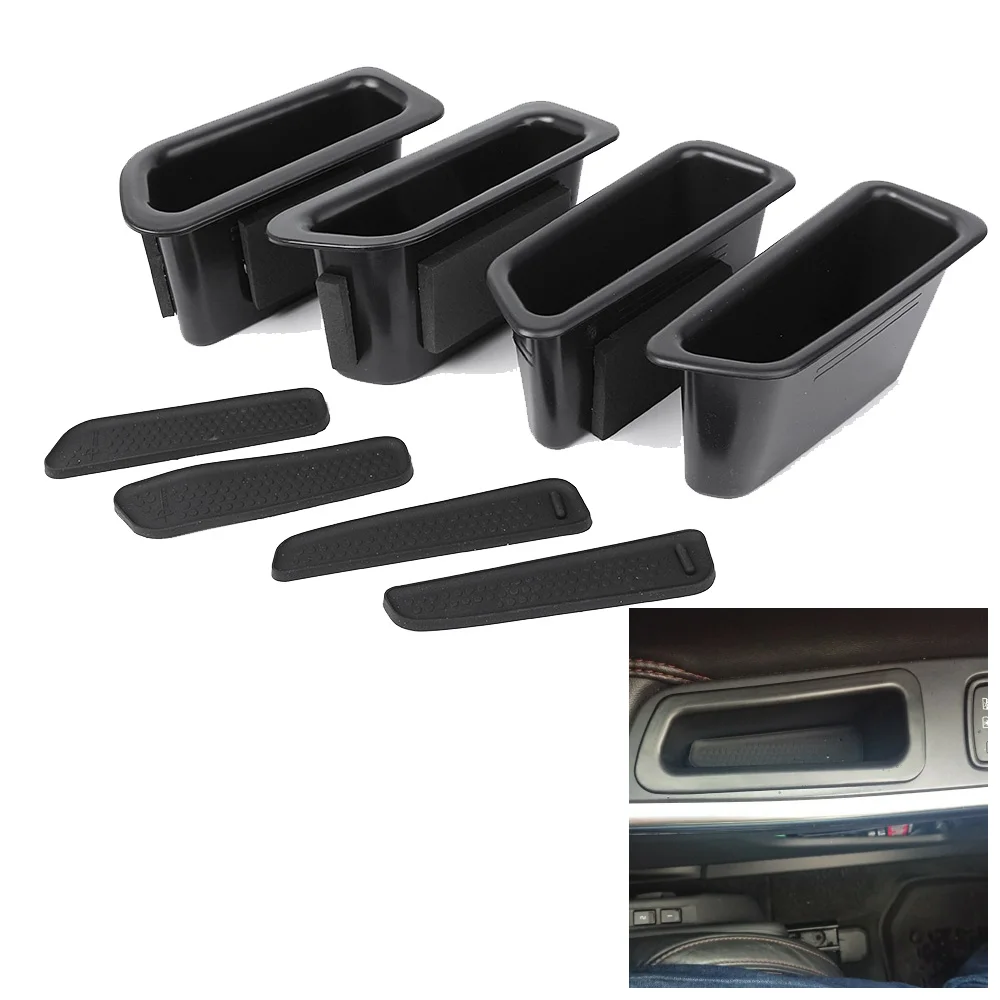 4Pcs Car Door Storage Box Maniglia Bracciolo Contenitore Telefono Bin Cup Per Volvo Xc60 2009 2010 2011 2012 2013 2014 2015 2016 2017