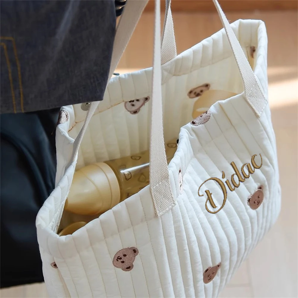 

Custom Large Capacity Multifunctional Mother And Baby Bag, Personalized Name Bag For Easy Carrying Of Mother Gift Bag When Going