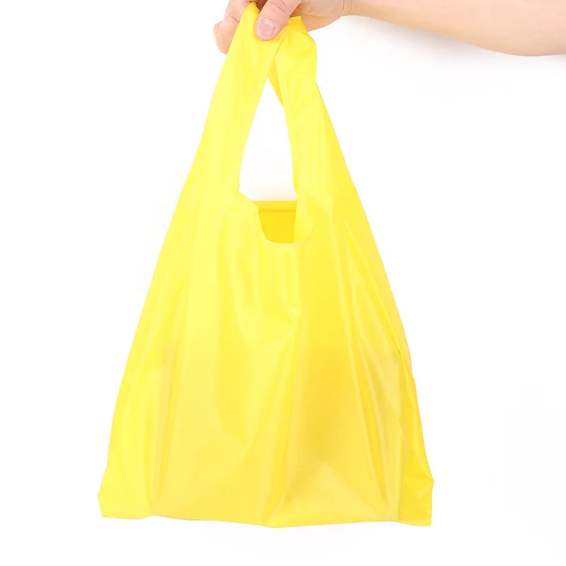 Square Pocket Shopping Bag Waterproof Portable Folding Reusable Foldable Eco Tote Market Grocery