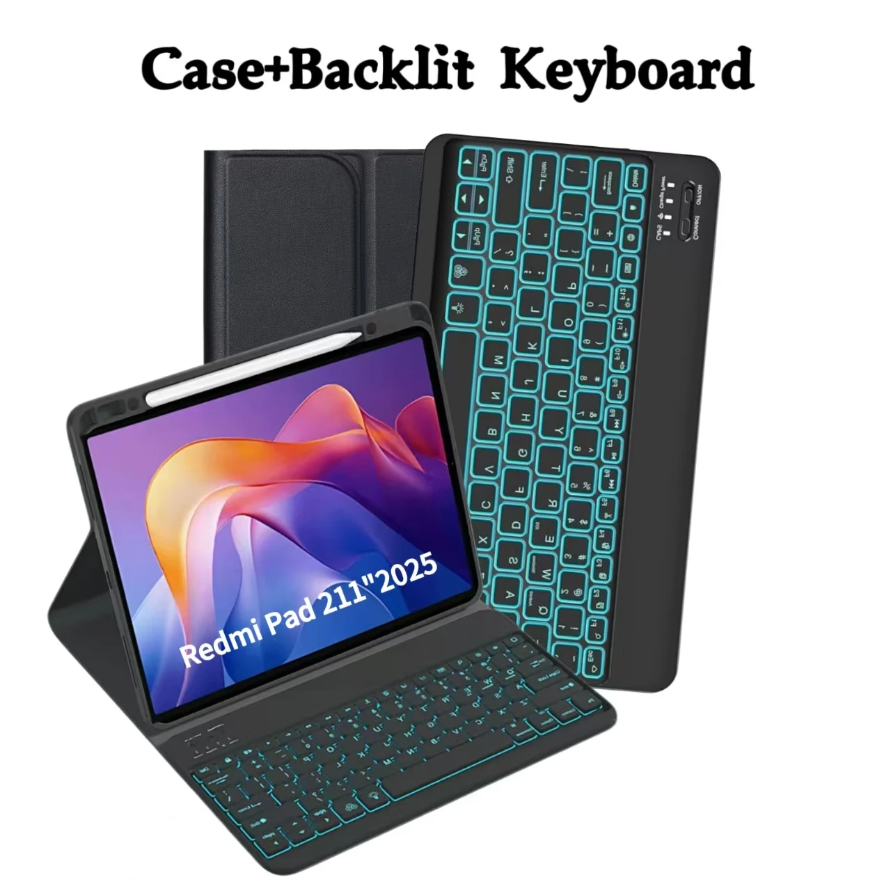 Wireless Bluetooth Keyboard Case with Removable Keyboard