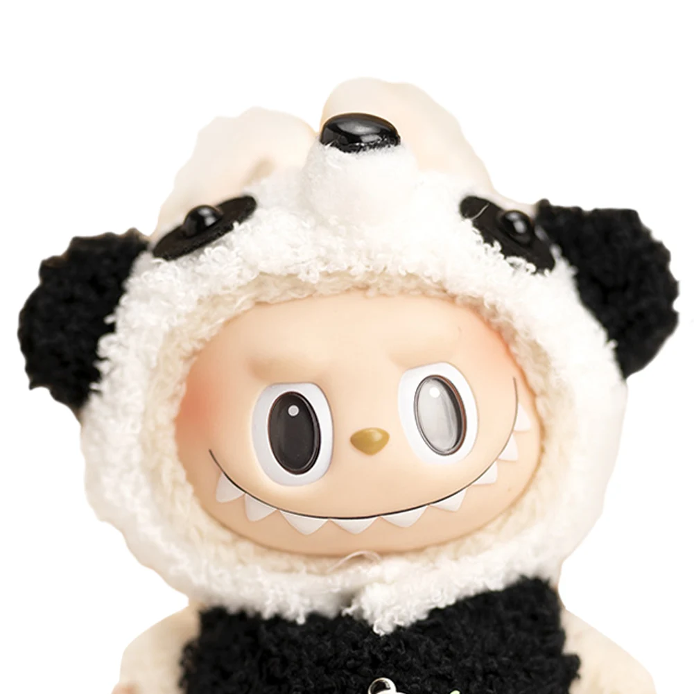Mini Doll Outfit Plush Doll Clothes Sitting Party Kawaii Panda Clothes Set Reusable Soft Panda Suit for Baby Kid DIY Toy