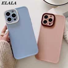 

Shockproof Silicone Cover for iPhone 13 Pro Max 12 11 XR XS 7 8 Plus SE 2020 Camera Lens Protection Soft Phone Case Candy Colors