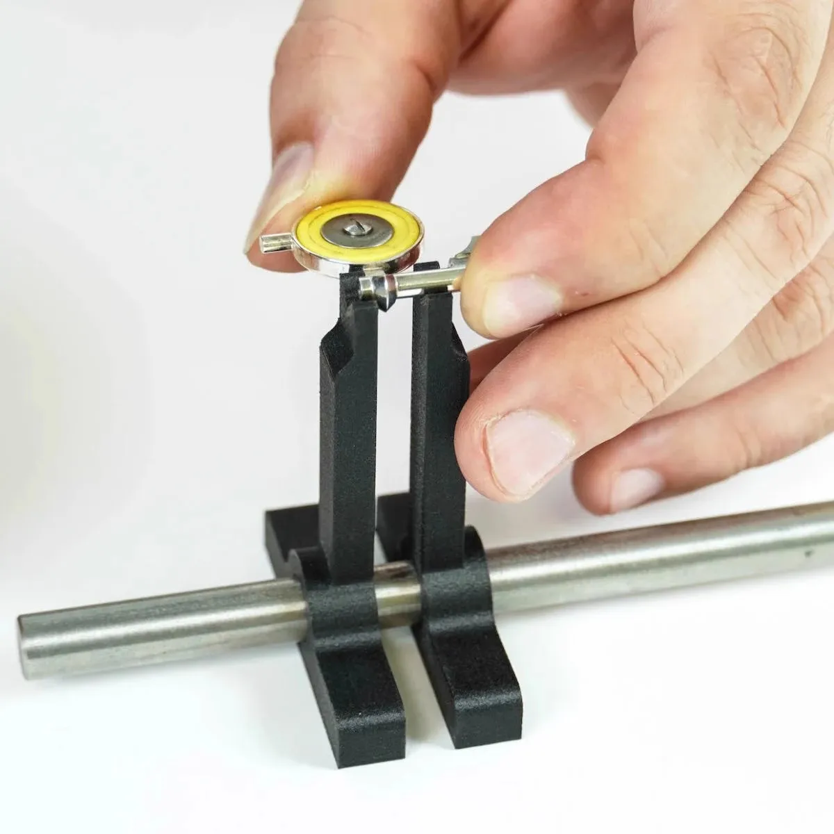 Woodwind instrument key adjustment bracket with adjustable spacing flute maintenance tools