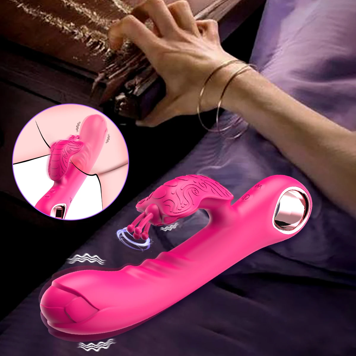 Rose Vibrator Vagina Massage Wand G Spot Clitoris Stimulator Dildo Vibrating Wand Adult Sex Toy For Women 18 + Erotic Sex Product
