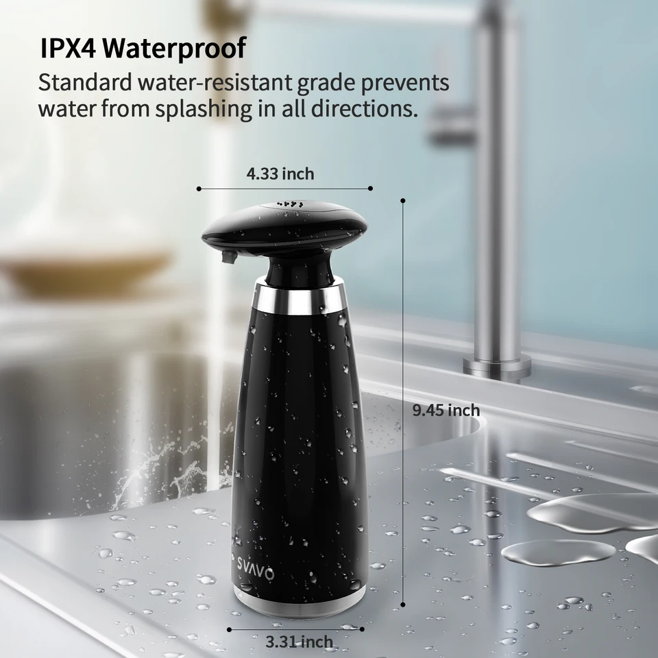 Fantictas 380ml Dispenser Sapone Automatico, Dispenser Sapone Bagno - Foto 12