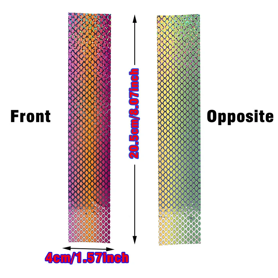 10 farben/Pack Fisch Skala Köder Farbige Laser Papier Film Keine Aufkleber Jig Harten Köder DIY Angeln Locken Zubehör – Detail 2