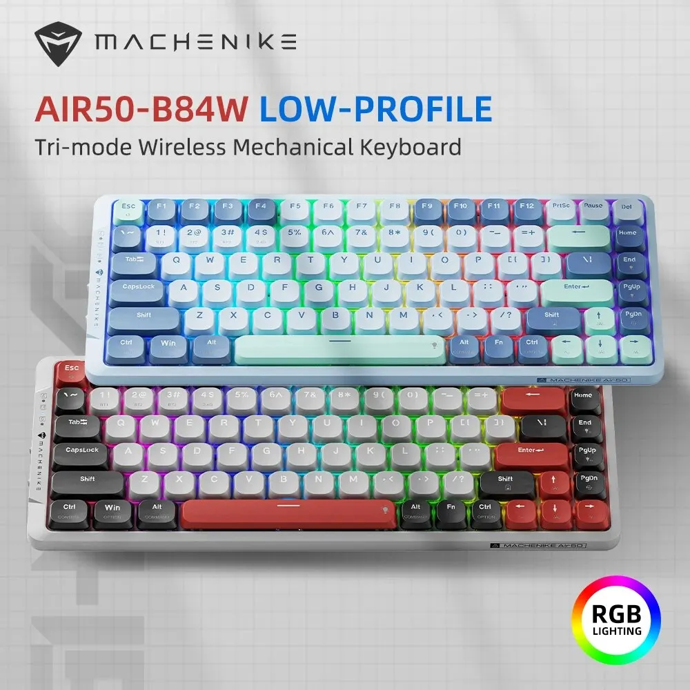 MACHENIKE AIR50 メカニカルキーボード 75%US配列 青軸 MACHENIKE AIR50 Low-profile Mechanical Keyboard Hot-swap 75