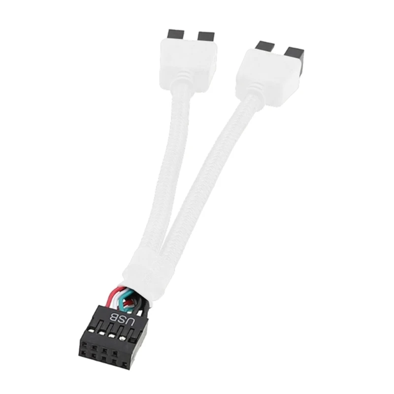 

USB 9Pin Splitter Shielded USB 2.0 9Pins to Two 9 Pin Splitter Cable Reliable