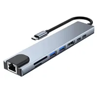 USB 8-in-1 Type-C 3.1 to 4K HDTV Adapter Hub with SD/TF/RJ45 Card Reader, Supports PD Fast Charging - Image 6