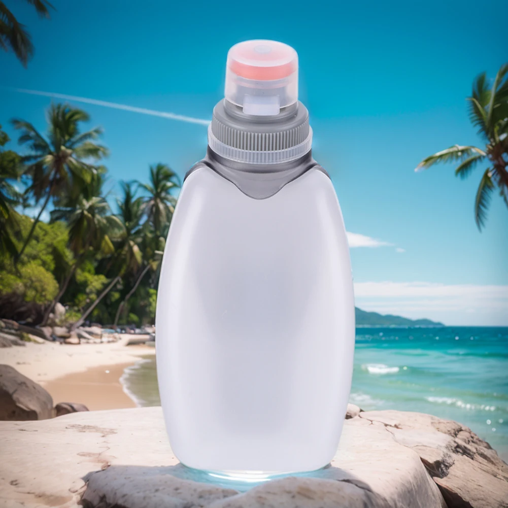 250ml Squeeze Water Bottle with Clip & Dustproof Lid Hydration Waist Bottle Leakproof Sport Water Flask for Running Cycling