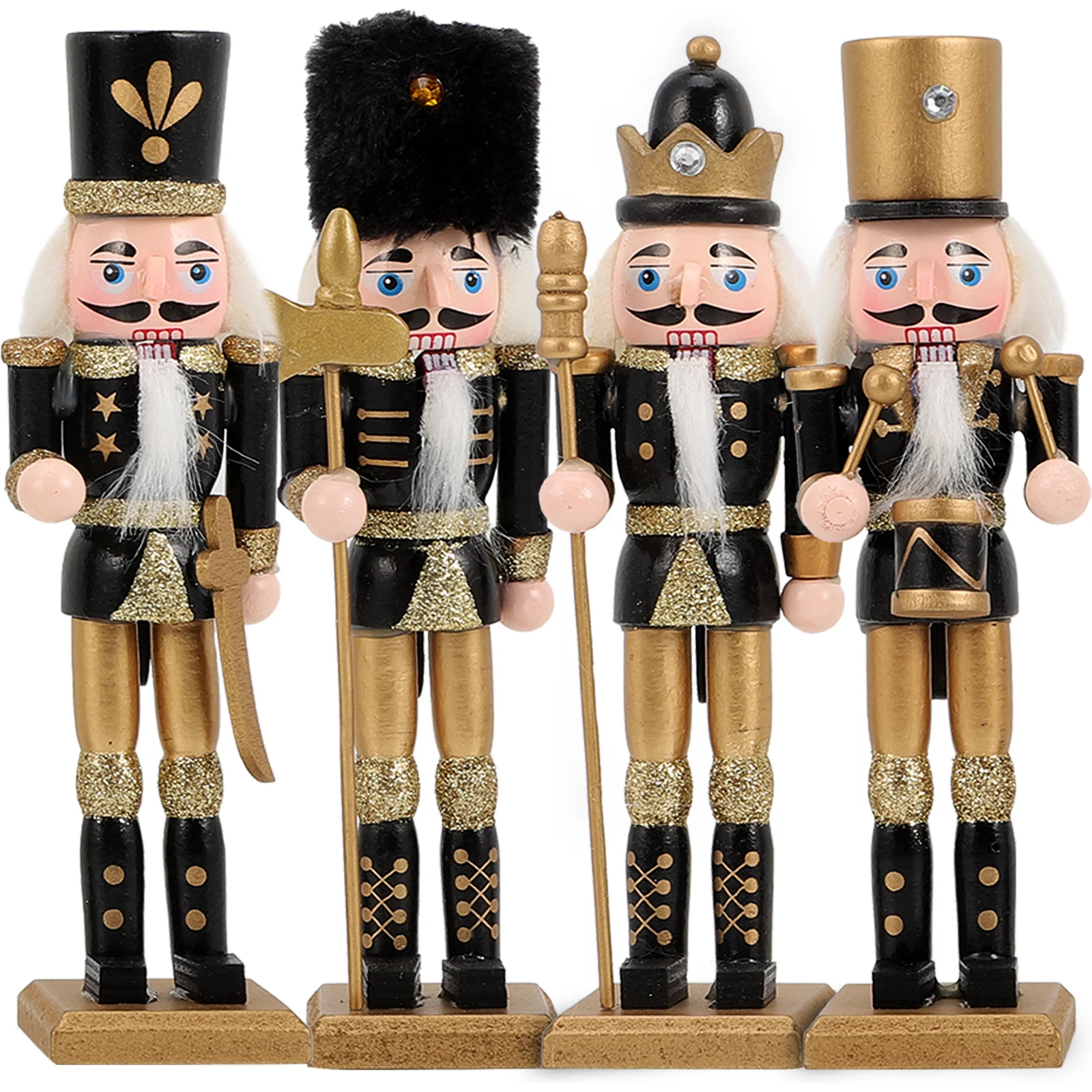 

Nutcracker Desktop Nutcrackers Craft Ornament Wood for Xmas Decor Party Decoration Wooden Soldier Outdoor Christmas Decorations