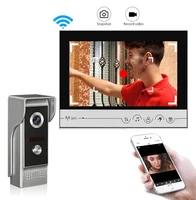 9 pouces TFT moniteur filaire WIFI IP sonnette extérieure étanche vidéo porte téléphone interphone visuel judas visionneuse contrôle d'accès 1