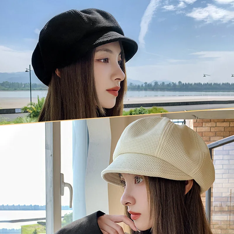 

New Beret Ladies Fashion Octagonal Hat Four Seasons Universal Hat Can Match Face Small Age Reduction Hot Selling Free Shipping