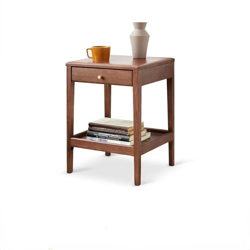 Solid Wood Modern Design Coffee Corner Flush End Side Round Corners Coffee Table Modern Circle Tavolo Salotto Side Table SY50CT