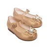 Mini Melissa Summer Sandals for Girls Bow Non-slip Soft Soled Versatile Solid Korean Children Sweet Princess Shoes Beach Sandals 6