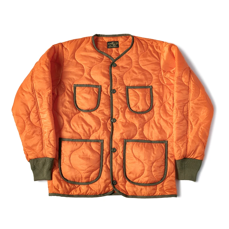 Non Stock Ripstop Nylon Quilted Jacket Winter Men's Warm Liner