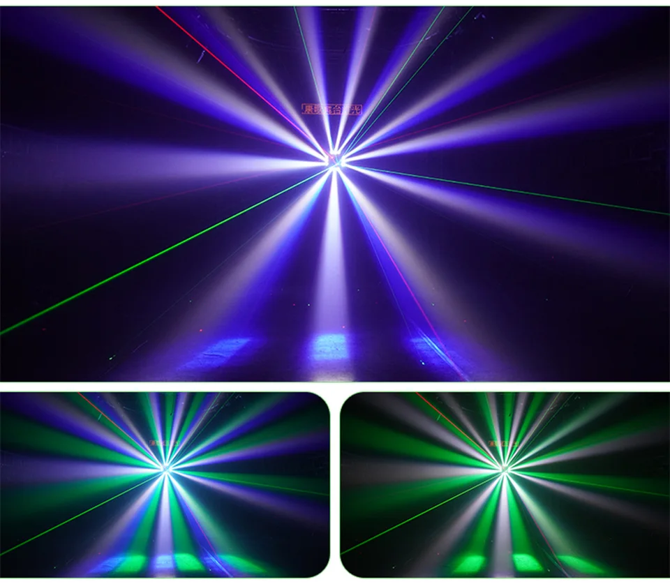 New 12Pcs RGB Spider Laser Light Led Beam Disco Projector Stage Light 3In1 Strob