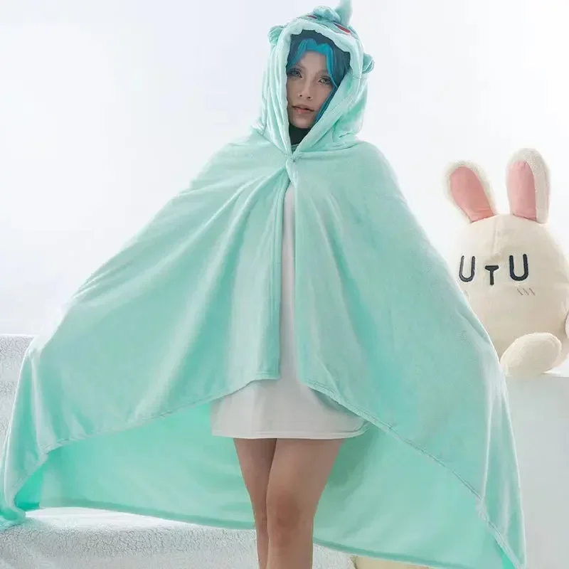 Anime Genshin Impact Blanket Plaid Cloak Zhongli Women Pajamas Wearable Xiao Adult Blanket Cosplay Custom Shawl Plaid Homewear 4
