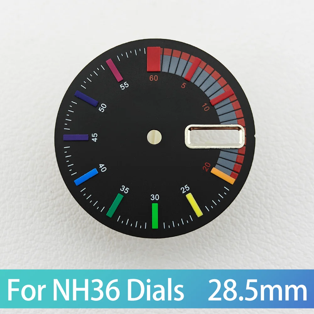 Rainbow Colored Dial with Weekly Calendar Window - 28.5mm Watch Accessory