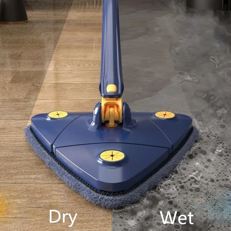Triangle 360 Cleaning Mop Telescopic Household Ceiling Cleaning Brush Tool Self-draining To Clean Tiles And Walls_voghion.com