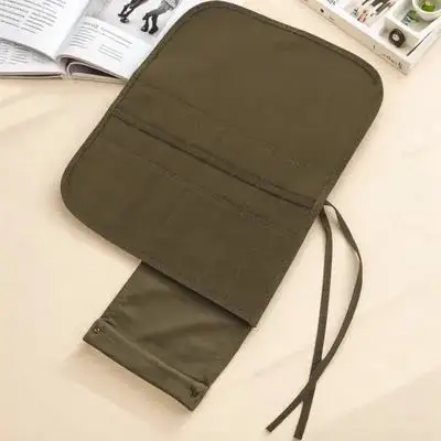 캔버스 페인팅 브러쉬 가방 롤업 연필 케이스 빈티지 장 휴대용 페인트 브러쉬 ..