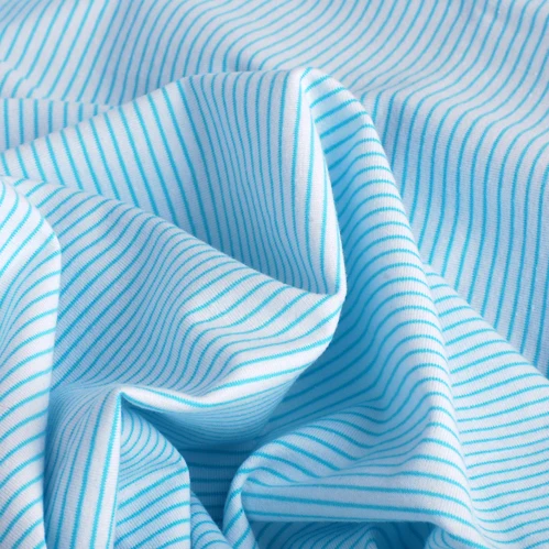 wide 1mm stripe 100% cotton knitting elastic fabric DIY sewing clothing cloth 165cm wide 100% tissu hometextile tela sewing 6