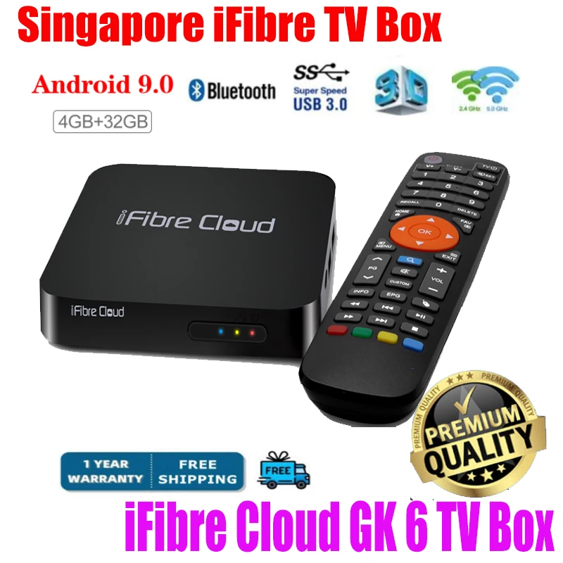 [Подлинная] сингапурская ТВ-приставка 2022 starhub iFibreCloud GK6 4 ГБ 32 android Amlogic S905X3 с bluetooth 5 1