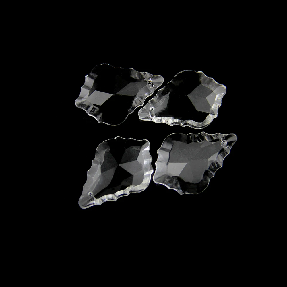 50mm K9 Crystal Clear Maple Leaf Chandelier Pendants Glass Suncatcher Prism Hanging Trimming 1pc for Home Wedding Decoration