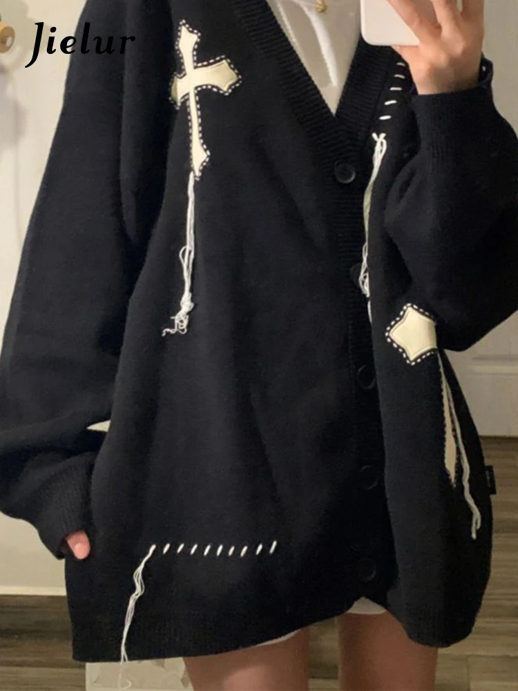 

Женский однобортный Кардиган с V-образным вырезом, на осень