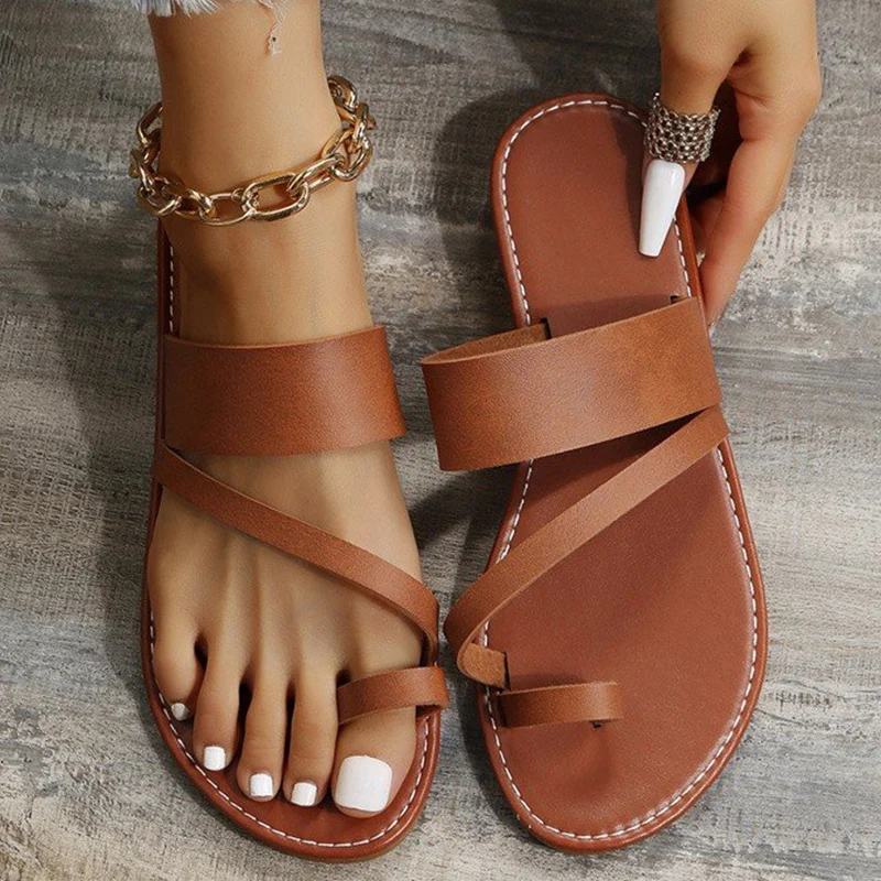 

Women Minimalist Thong Sandals 2023 New Fashion Flat Sandals Summer Outdoor Beach Vacation Leisure Woman Shoes