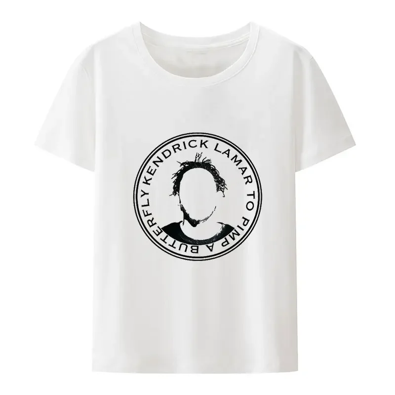 

Топ Мужской в стиле хип-хоп с коротким рукавом, Милая женская футболка в стиле ретро, Классическая Свободная рубашка в стиле рэпера Кендрика Ламара