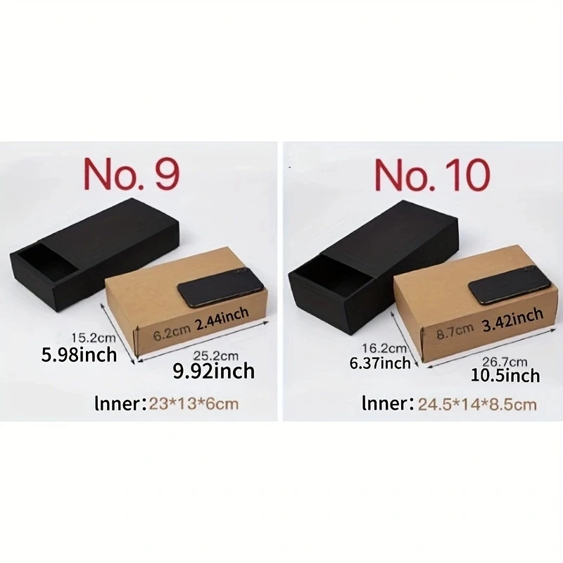 10pcs Transparent PVC Window Kraft Paper Package Boxes, Clear Dessert Drawer Box for We... - SKU PWPB1040 - UGI Packaging