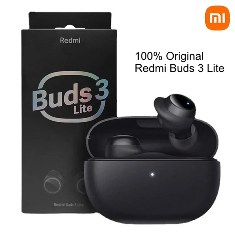 Xiaomi-redmi Buds Lite Fone de Ouvido Ip54 Tws Bluetooth 5.2 Fone de Ouvido Fone de Ouvido sem Fio Jovem Original
