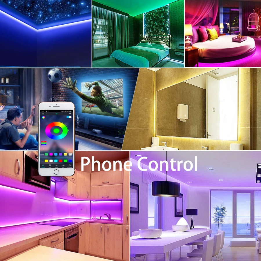 LED 스트립 빛 5050 USB 블루투스 유연한 램프 테이프 RGB 리본 1M 2M 3M 4M 5M DC 5V 장식 TV 백라이트
