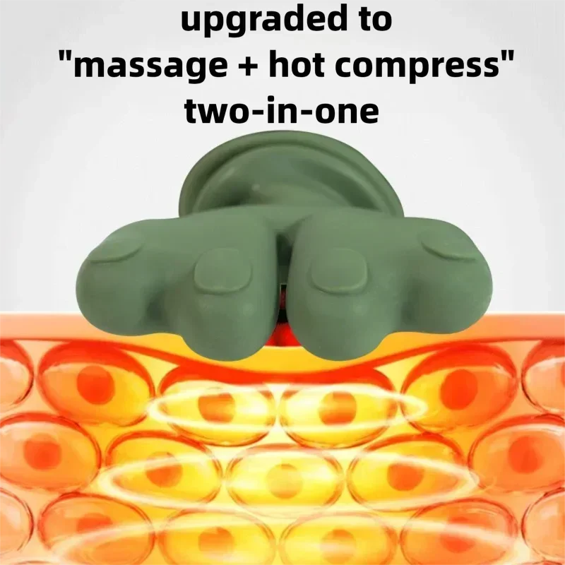 Bionic Neck Shoulder Massager Heated Back Massagers Electric Kneading Muscles Massage Pillow Neck Waist Leg Body 3-Level Modes