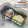 Wall-mounted Kitchen Storage rack Sponge Holder, Shelf and Storage Rack for Dishcloths and Dishwashing Sponges 1