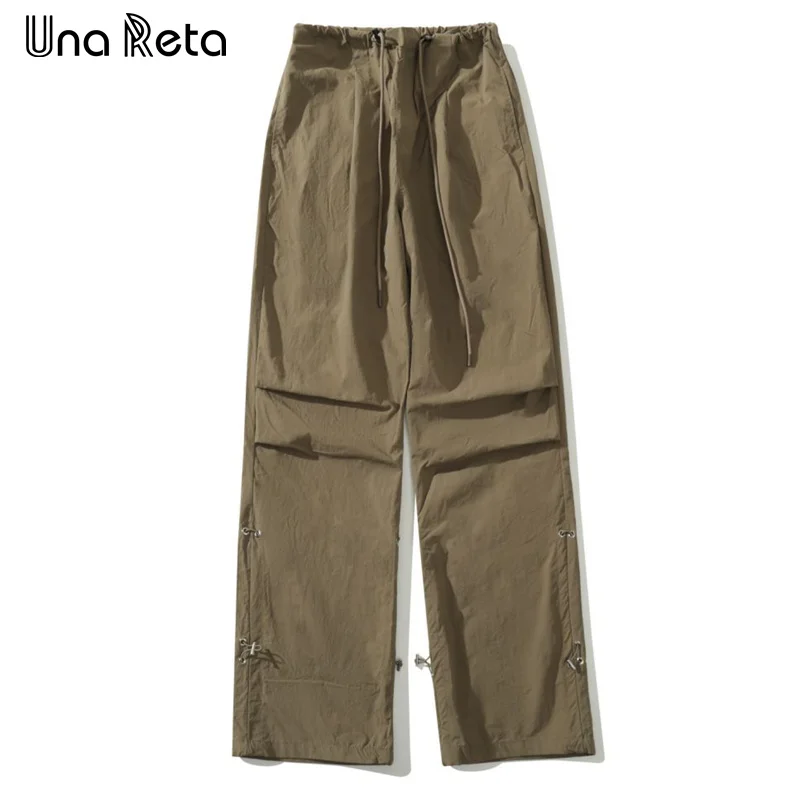 

Una Reta Man Pants Hip Hop Drawstring Design Pants Men Harajuku Sweatpants Fashion Elastic Waistline Autumn New Couple Trousers