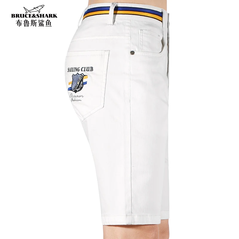 Men&lsquo;s Jeans Shorts Business Casual Stretch Cotton Middle-waisted Denim Short Straight Loose Big Size 42 Summer