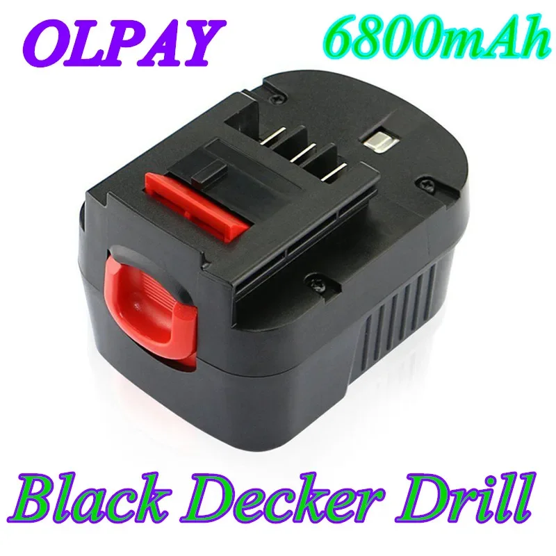 

12V 6800mah Rechargeable Tool Battery for Black & Decker A12 A12ex Fsb12 Fs120b A1712 Hp12k HP12 Lithium Ion Replacement Dri
