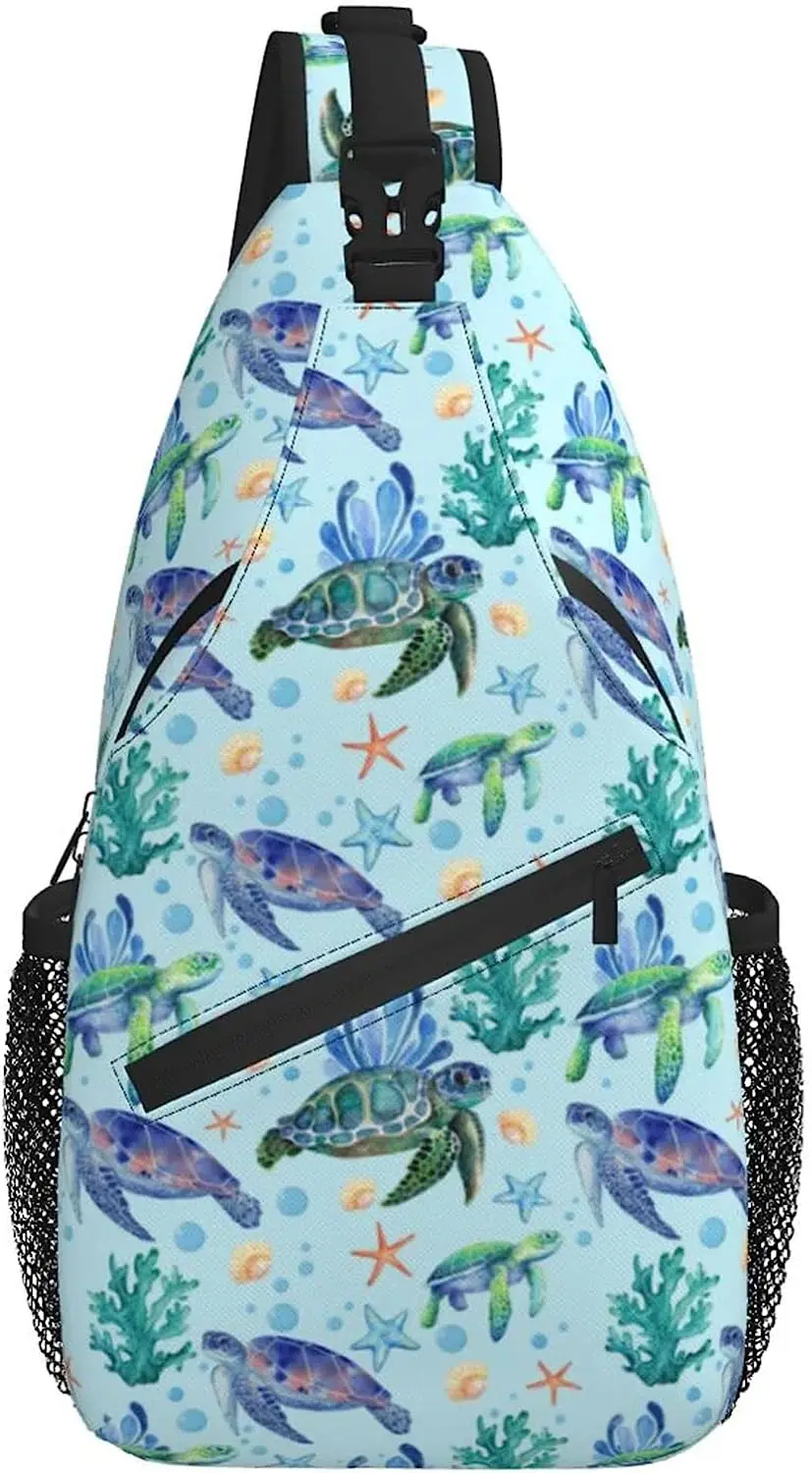 

Sea World Turtle Home Casual Crossbody Bag Adjustable Crossbody Bag for Men and Women Suitable for Carrying Camping Etc