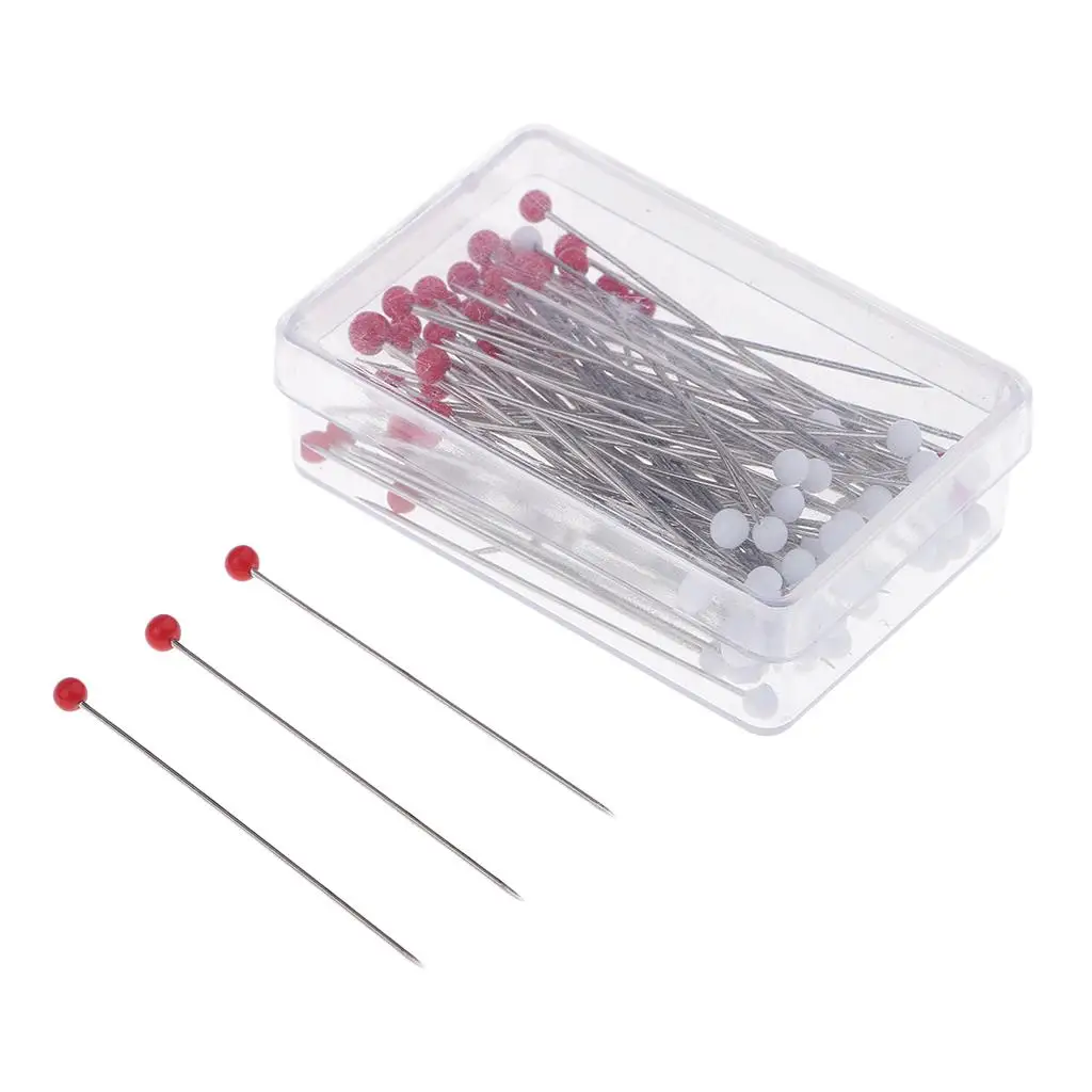 100 Pieces Glass Ball Head Sewing Pins Needles Embroidery Doll