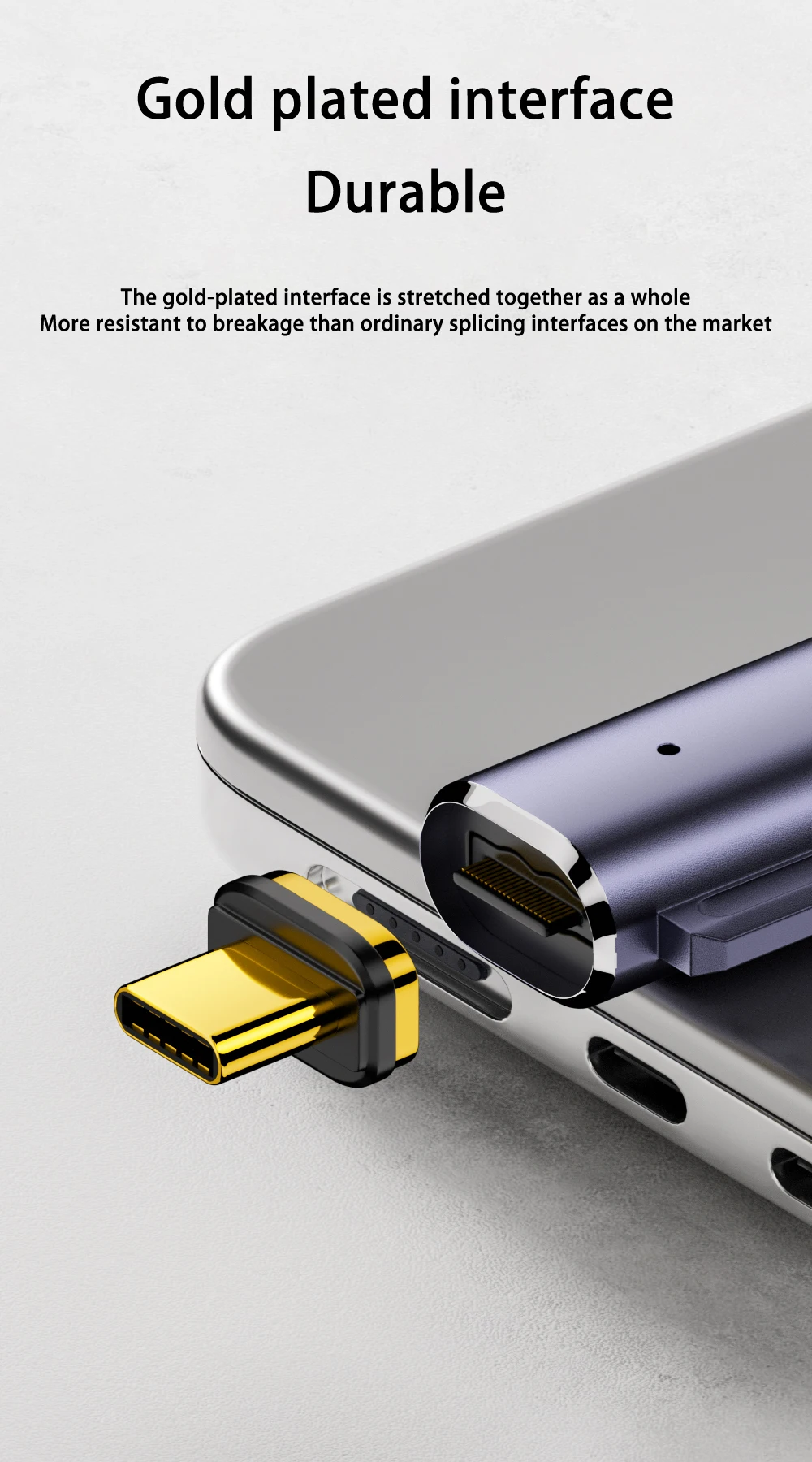 NNBILI USB4.0 Thunderbolt3/4 마그네틱 USB C-타입 C 240W 40Gbps 고속 충전 마그넷 충전 컨버터 케이블 8K@60Hz 어댑터
