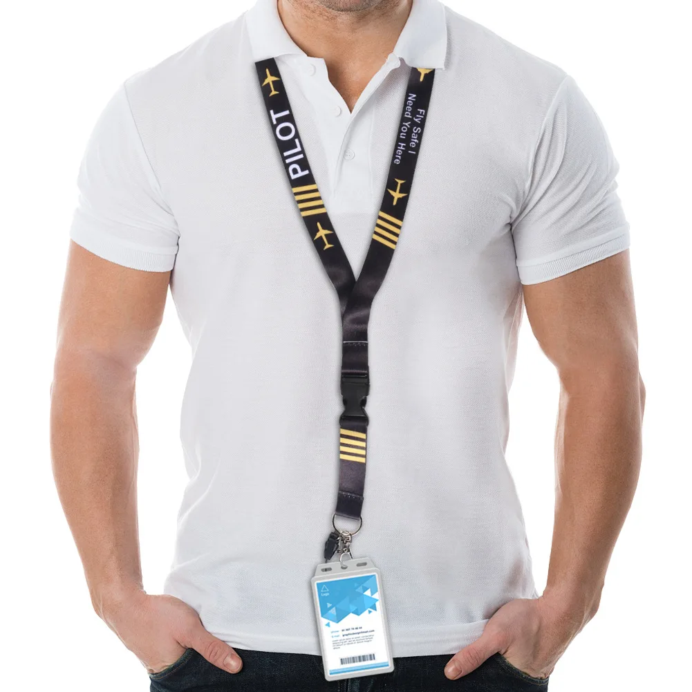 SOMEHOUR Pilot Lanyards Keychain Carabiner Phone Neck Straps ID Card Pass Gym Badge Hang Rope Keyholder Fashion Aviation Gifts