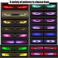 Devil Eye Soft Foldable Remote Control Truck LED Matrix Pixel Panel Lighting Graffiti Scrolling Stickup Text Board Windshield 2