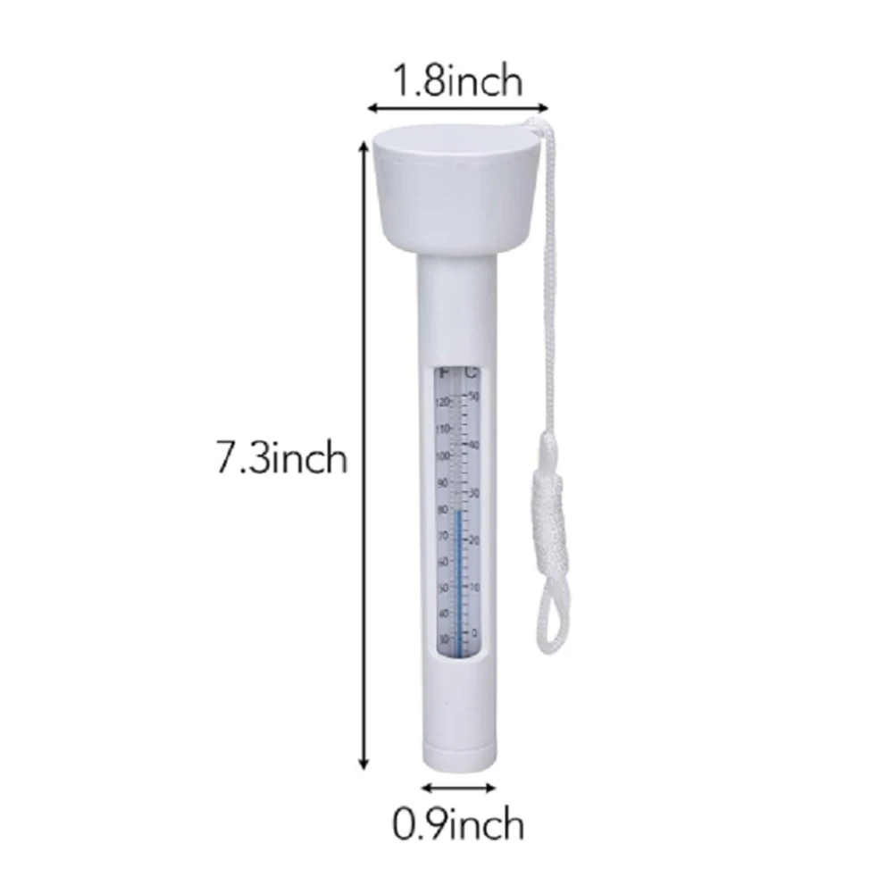 Floating Thermometer Pool Thermometer Easy Read Water Temperature Gauge with String for Swimming Pool Bathtub Hot Tub